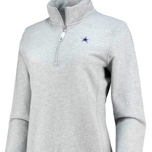 Women’s Dallas Cowboys Vineyard Vines Heather Gray Three Quarter Zip Sweatshirt